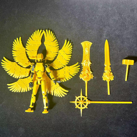 Diy Figure Series - Golden Six-Winged Angel (Includes 1 Pcs MiniFigures)